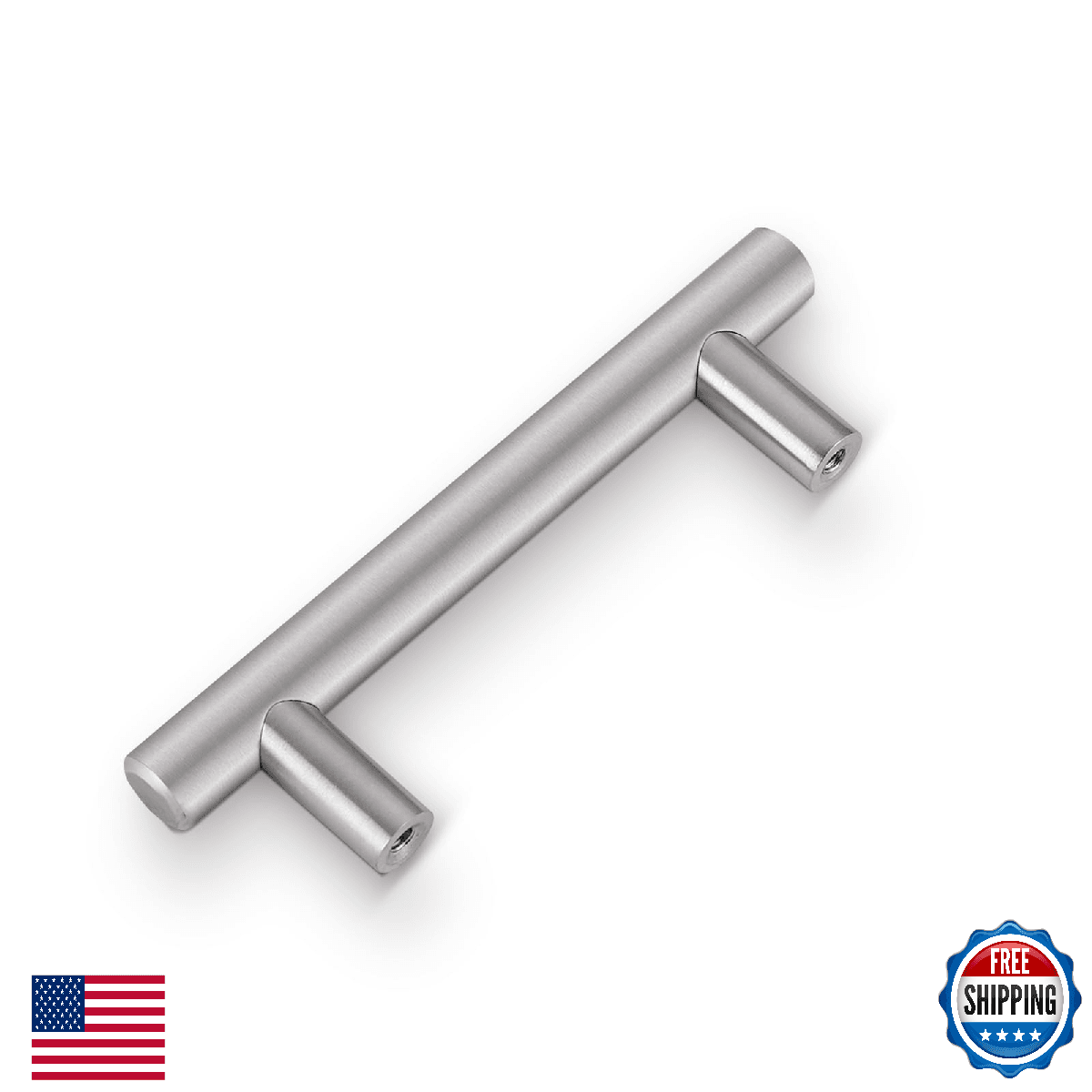 Probrico 20 Pack Brushed Nickel Cabinet Pulls 3" Hole Stainless Steel T Bar Hand - Image 1