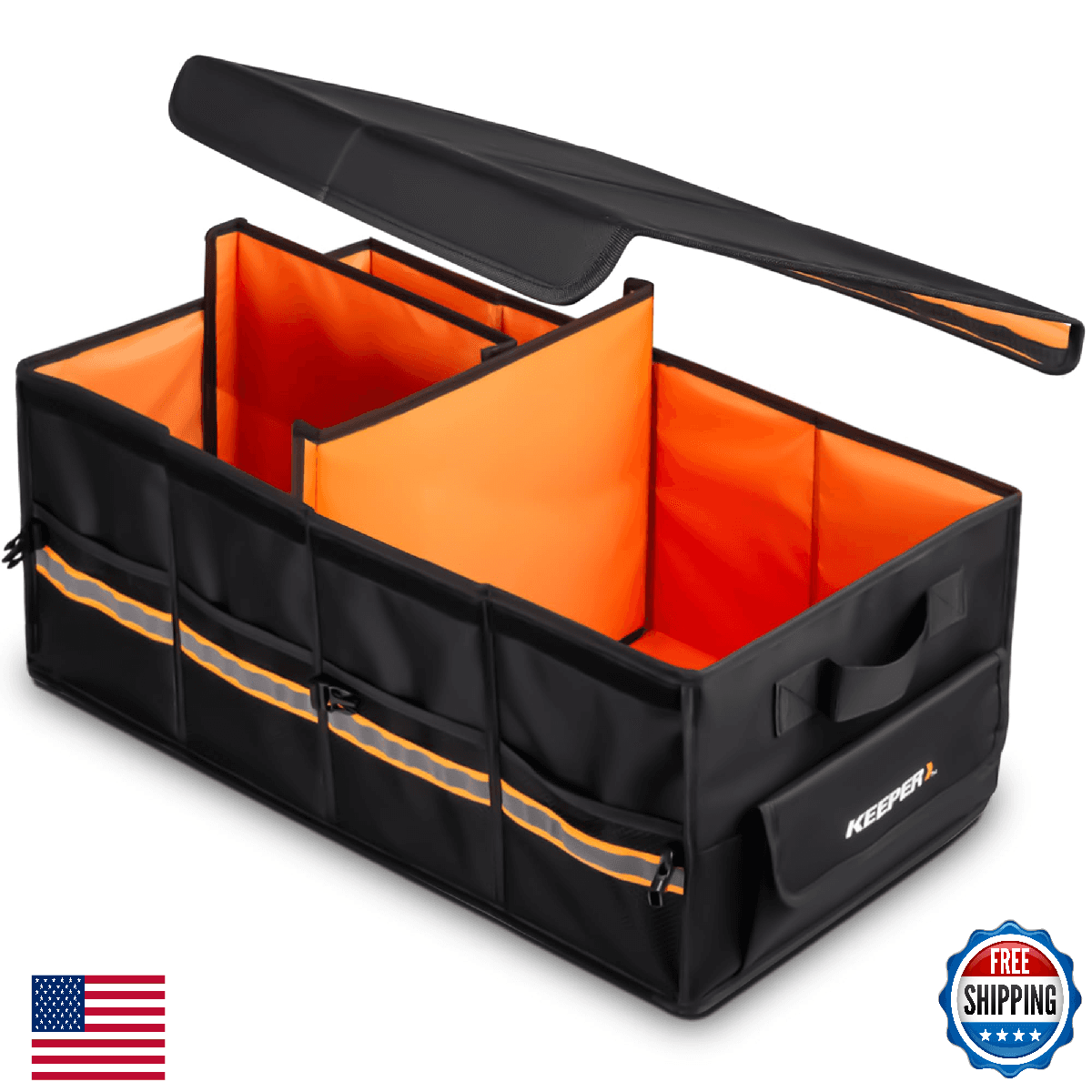 KEEPER 70L Extra Large Collapsible Car Trunk Organizer SUV Minivan Storage - Image 1