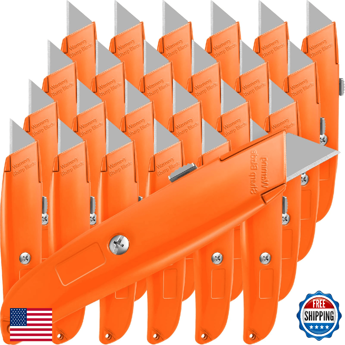 Reginary 20x Heavy Duty Retractable Utility Knife Aluminum Alloy Box Cutter - Image 1