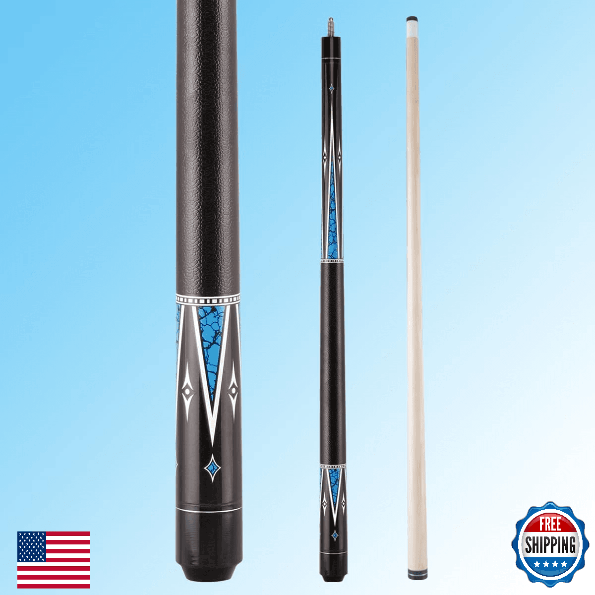 Tiekerbilir 48 Inch Short Pool Cue Stick for Beginners, Canadian Maple Billiard - Image 1