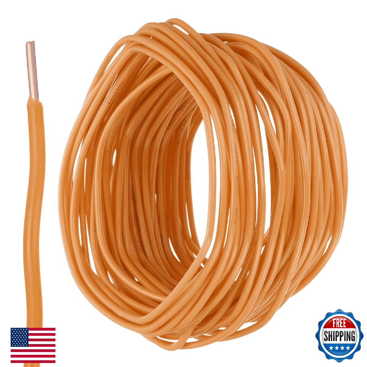 MECCANIXITY THHN Wire 14 AWG 50 Feet Electrical Wire Insulated Solid Copper Rate - Image 1