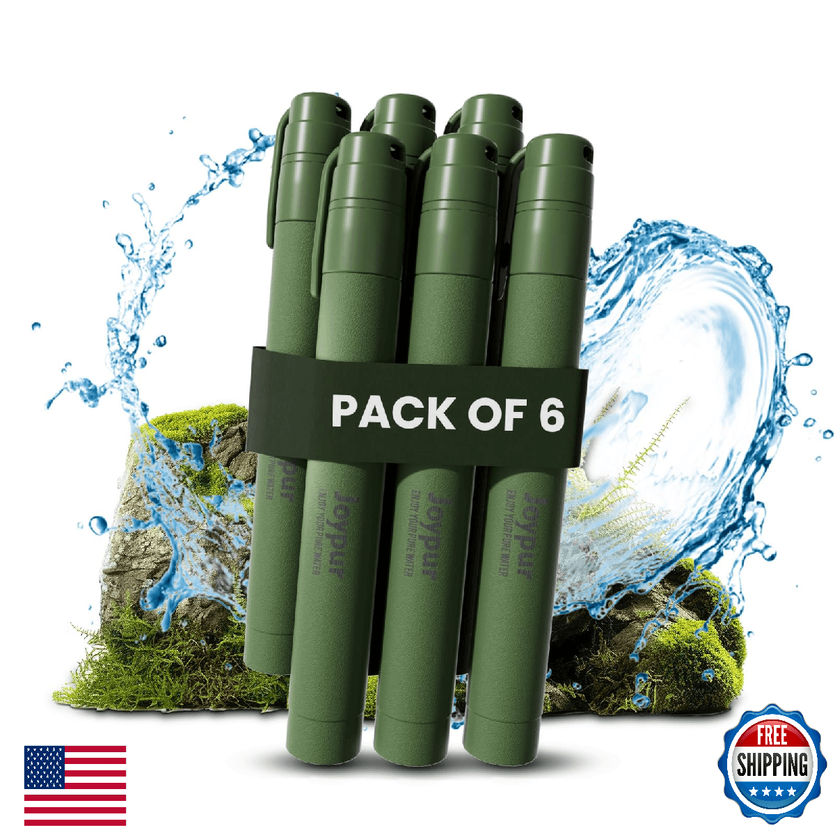 Portable Water Filter Straw Survival, Essential Camping & Hiking Gear, Water Pur - Image 1