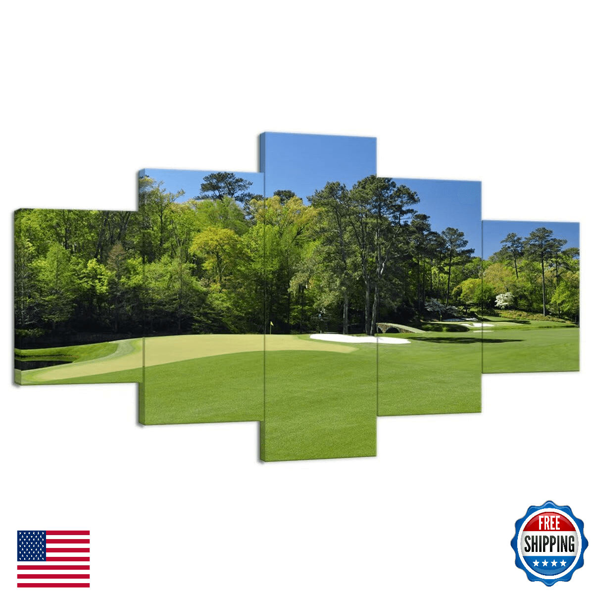 Augusta National Golf Course Wall Art Print for Office Living Room Decor - Image 1