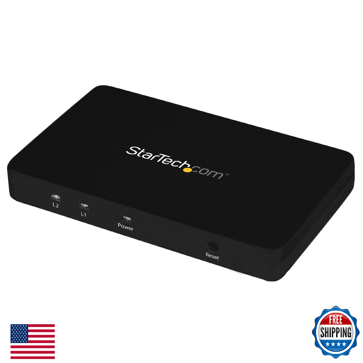 StarTech HDMI Splitter 1 In 2 Out - 4K 30Hz - 2 Port Aluminum (ST122HD4K) - Image 1