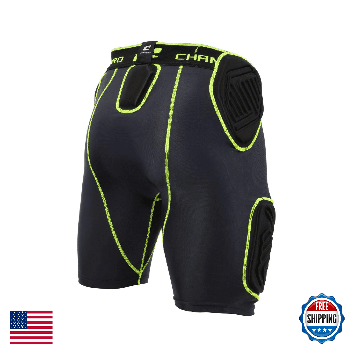 CHAMPRO Youth & Adult Football 5-Pad Girdle Bull Rush - Black, X-Large US - Image 1