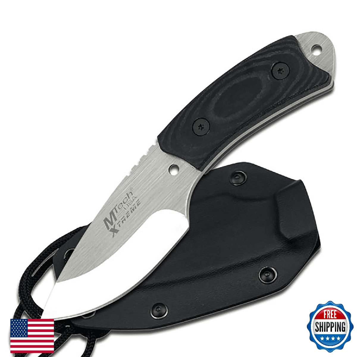 MTech USA Xtreme MX-8035 Fixed Blade Knife - 440 SS, Micarta Handle, Kydex - Image 1