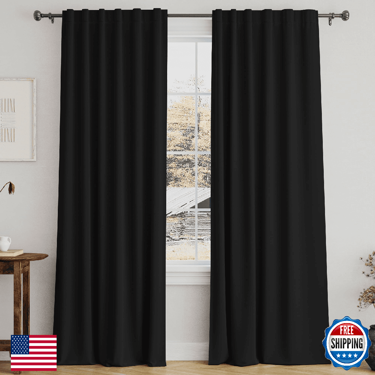 Turquoize Blackout Curtains 52x84" Thermal Insulated Bedroom Living Room - Image 1