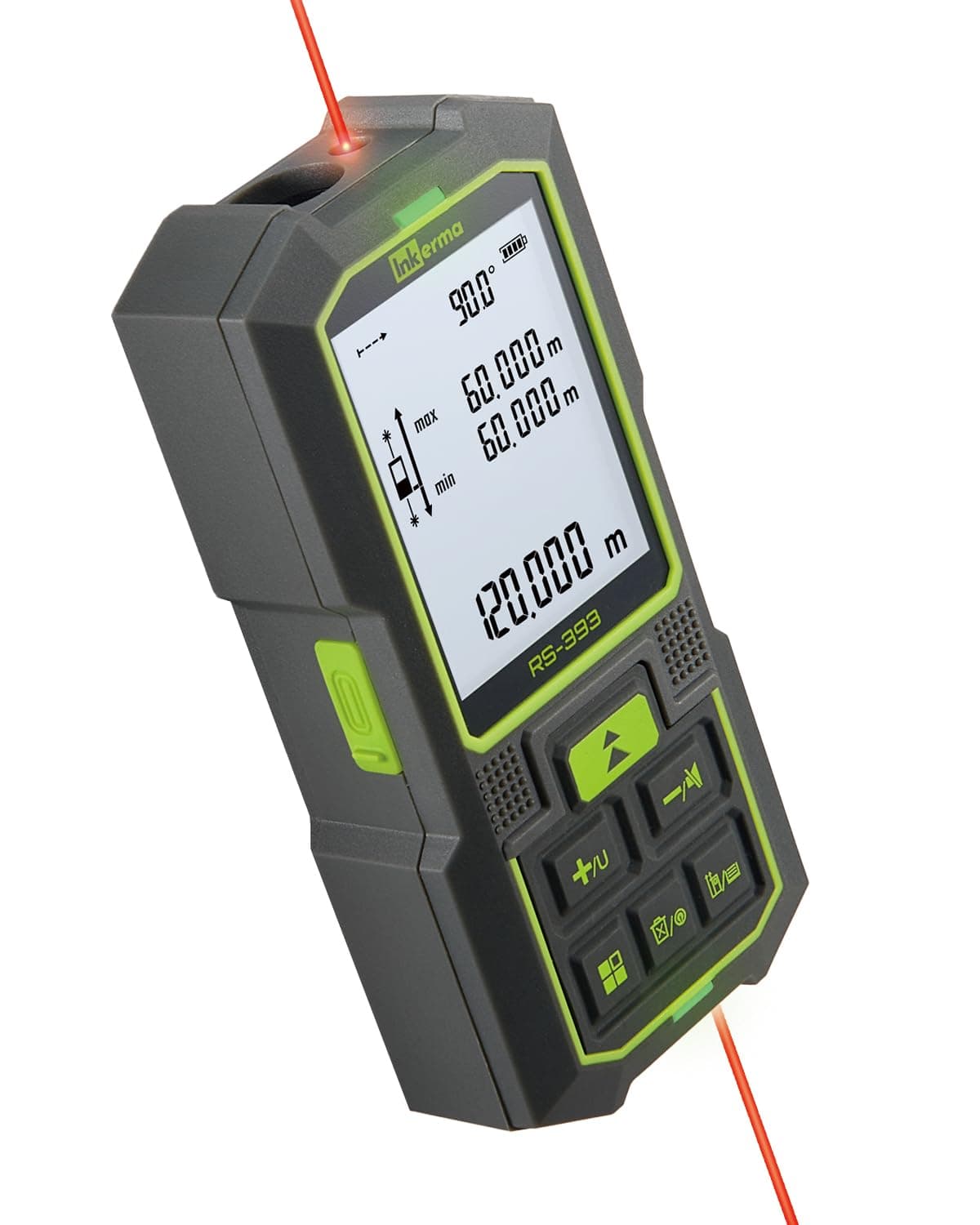 Inkerma Dual Laser Measure Tool 393Ft/120M Bilateral Distance Meter - Image 1