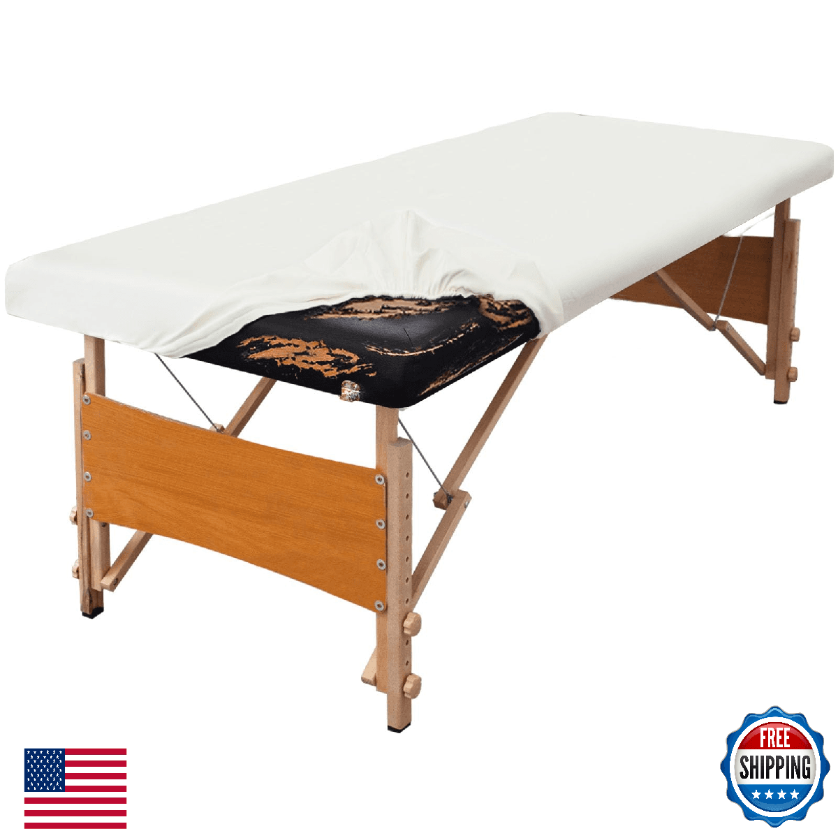 KIDOACOW Leather Massage Table Cover Protector Wipeable Fitted Sheet 28-32" Wide - Image 1