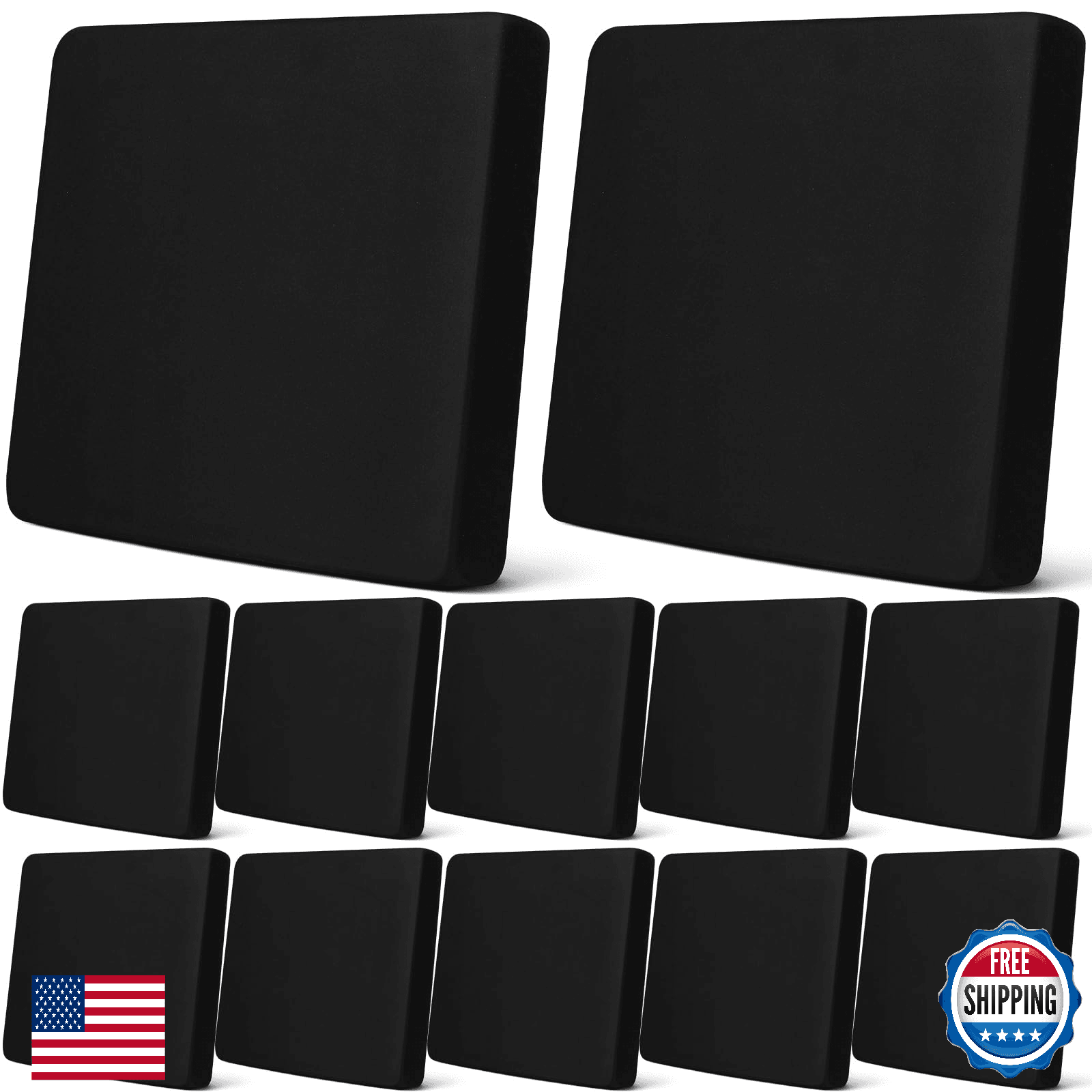 Newwiee 12pk Waterproof Stretch Patio Outdoor Cushion Covers Replacement - Image 1