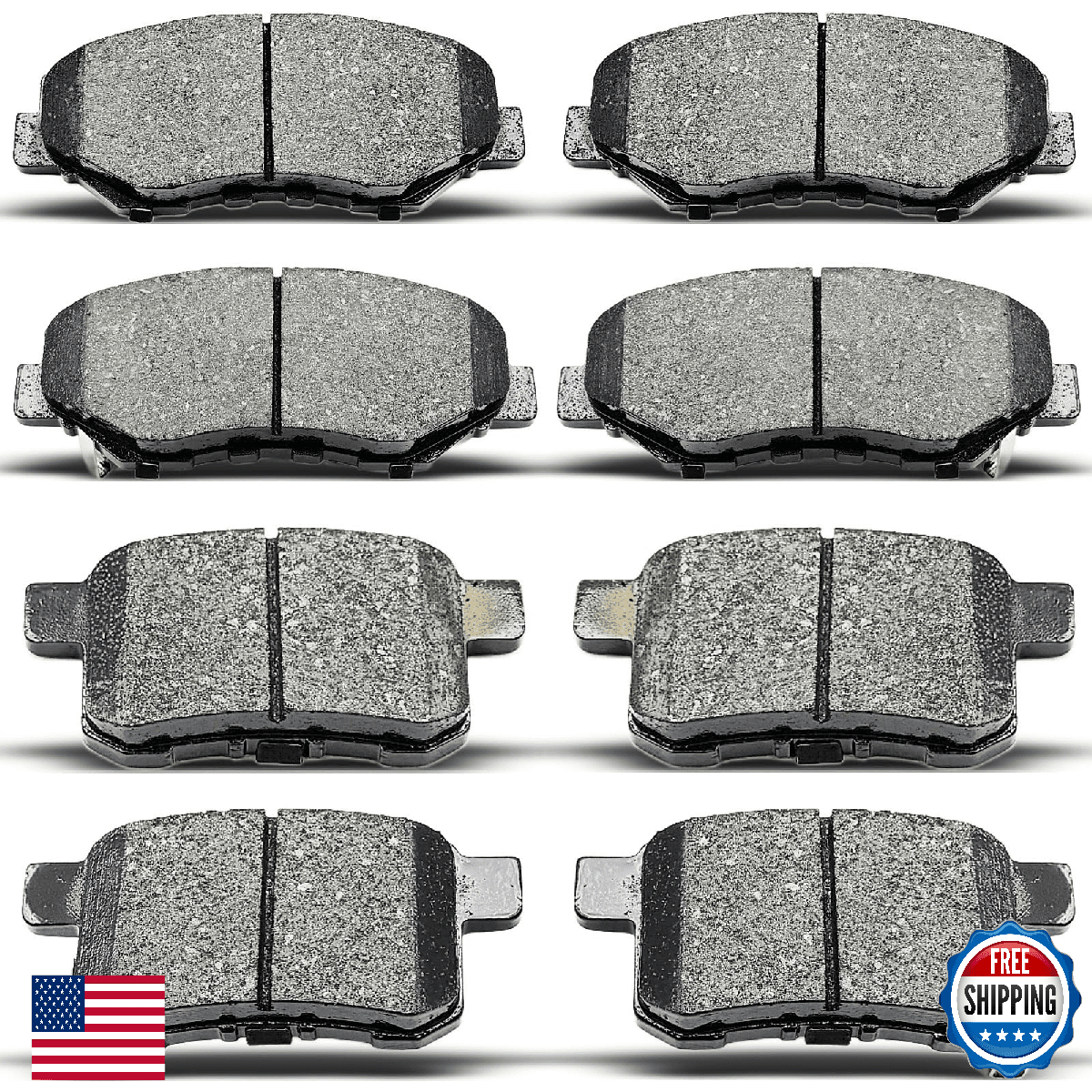 evkingauto 8Pcs Ceramic Brake Pads Sets Front & Rear Replacement For Honda For A - Image 1