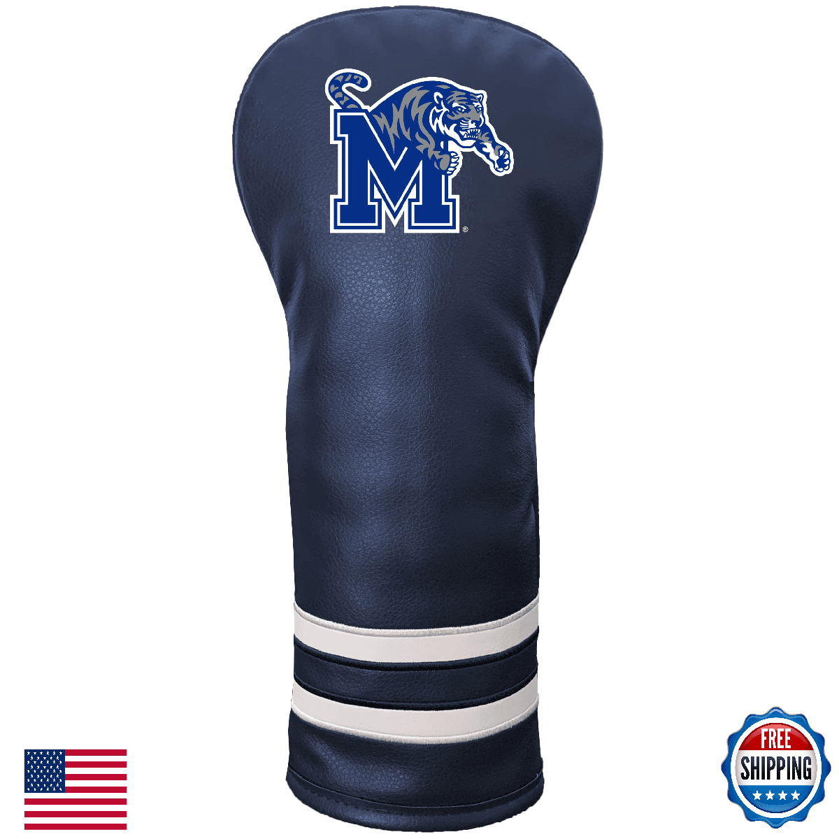 Team Golf NCAA Memphis Vintage Fairway Headcover - Fits All Fairway/Hybrid/Utili - Image 1