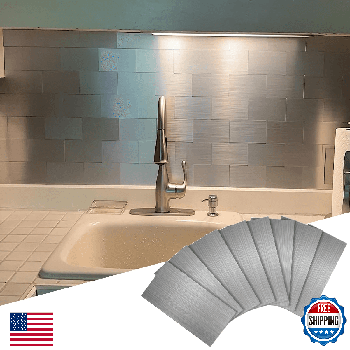 Yipscazo 2026 Upgraded Peel and Stick Backsplash Tile 3x6 Inch 100pcs Kitchen Ba - Image 1