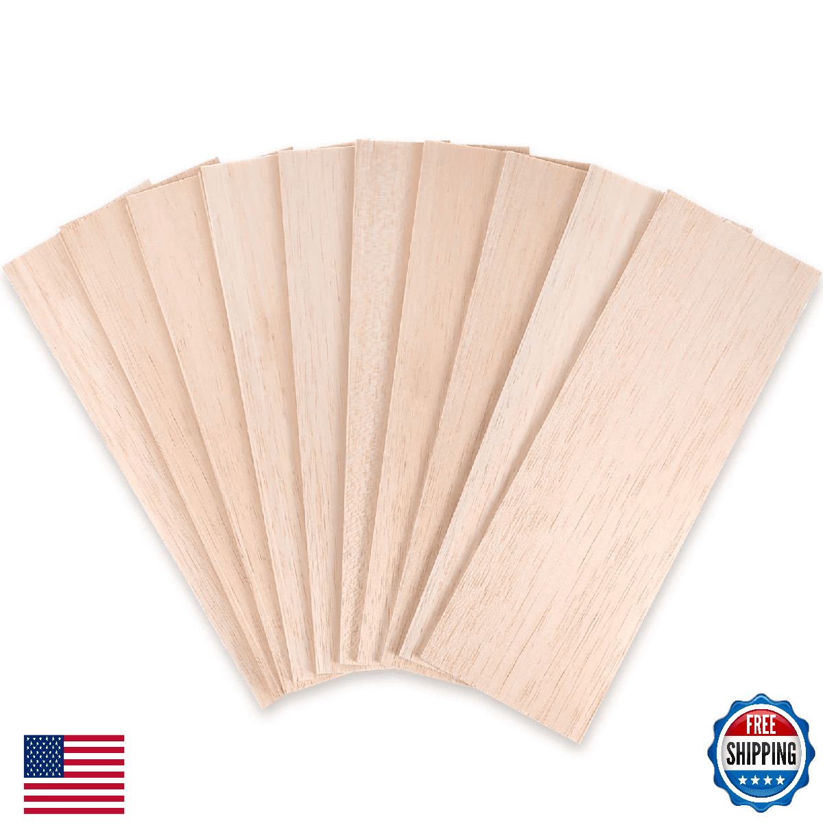 Namalu 20 Pack Balsa Wood Sheets 12 x 4 x 0.12 Inches-3 mm Thick Unfinished Wood - Image 1