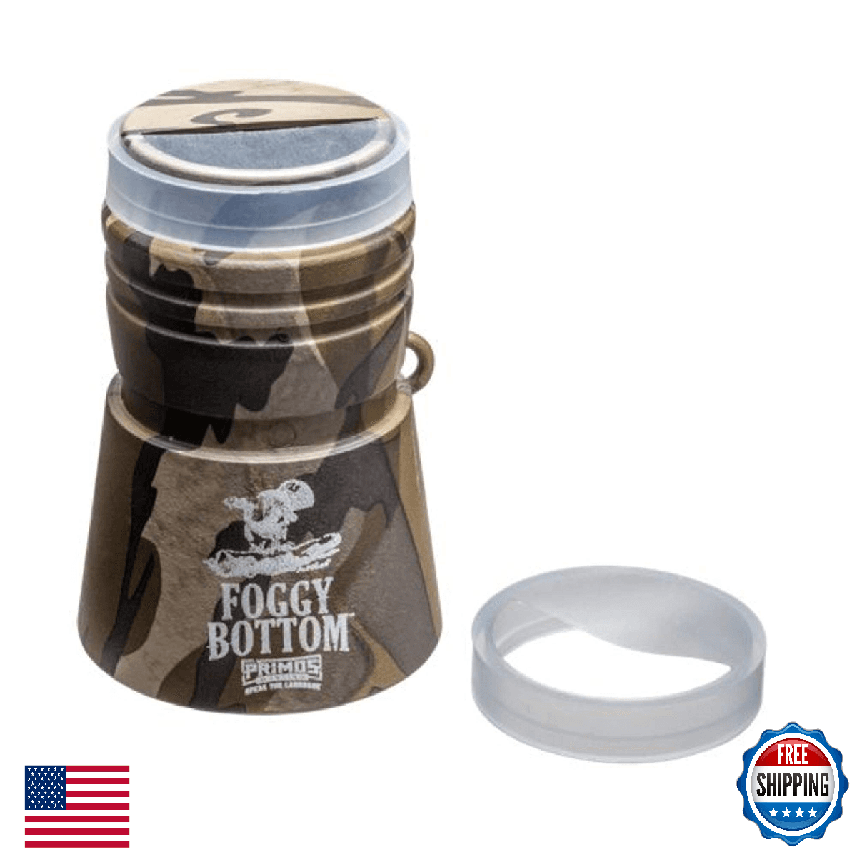 Primos Hunting Foggy Bottom Snuff Tube Turkey Call - Mossy Oak Bottomland - Image 1