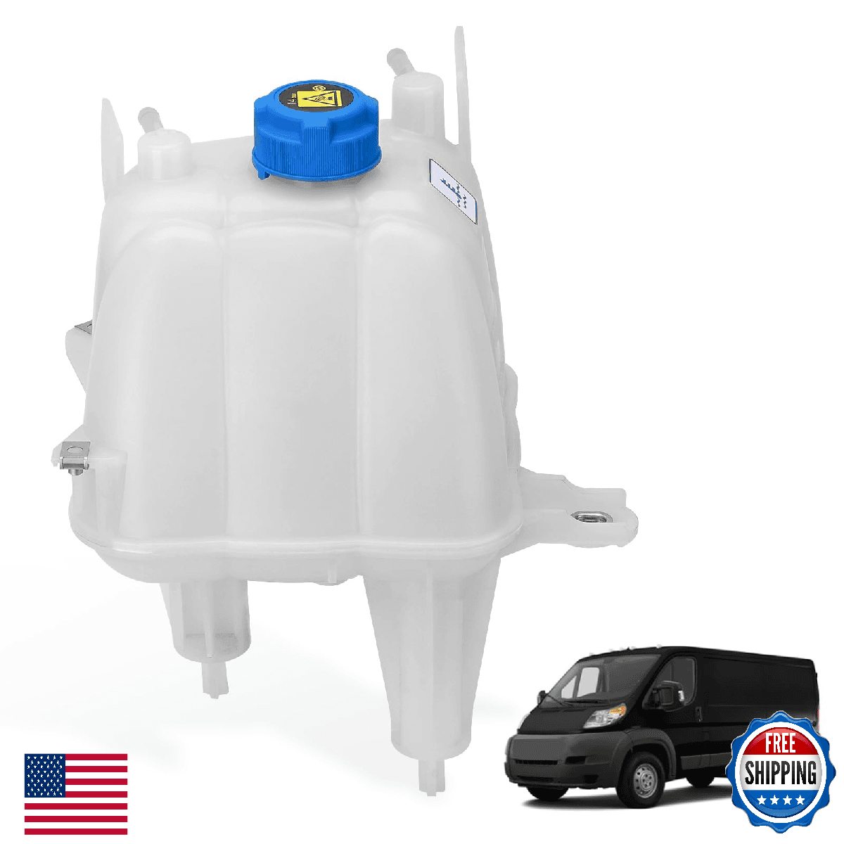 YEHERIT Upgraded 603-832 Engine Coolant Reservoir Compatible with Dodge Ram ProM - Image 1