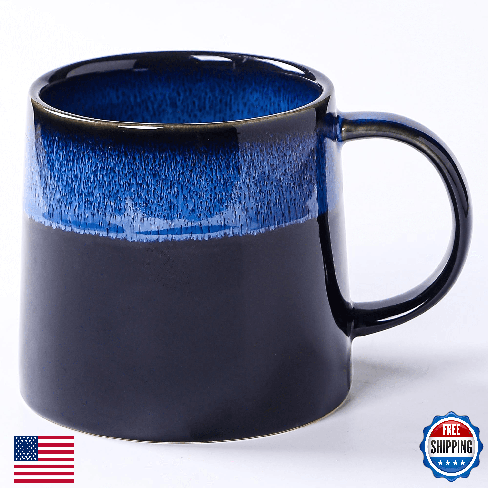 Garnome Large Ceramic Coffee Mugs, 20 oz Handmade Pottery Mug, Big Tea Cups with - Image 1