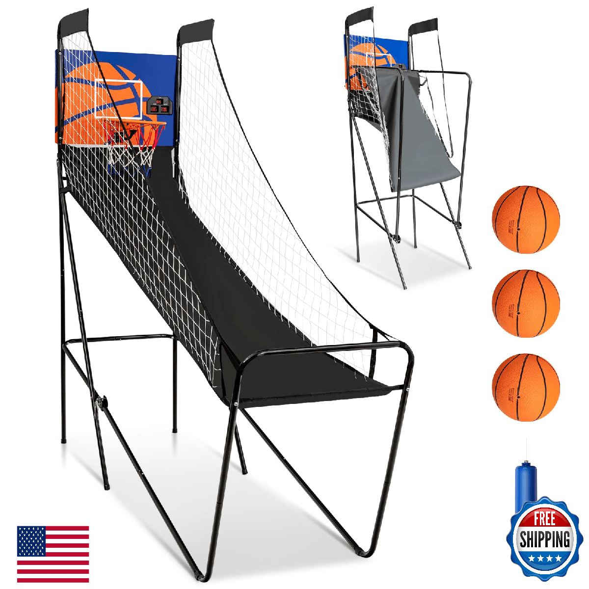 Goplus Foldable Indoor Basketball Arcade Game Electronic Single Shot - Image 1