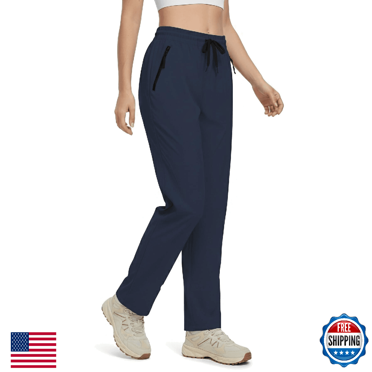 TZDNI Women's Hiking Pants Lightweight Quick Dry Water Resistant Zipper Pockets - Image 1