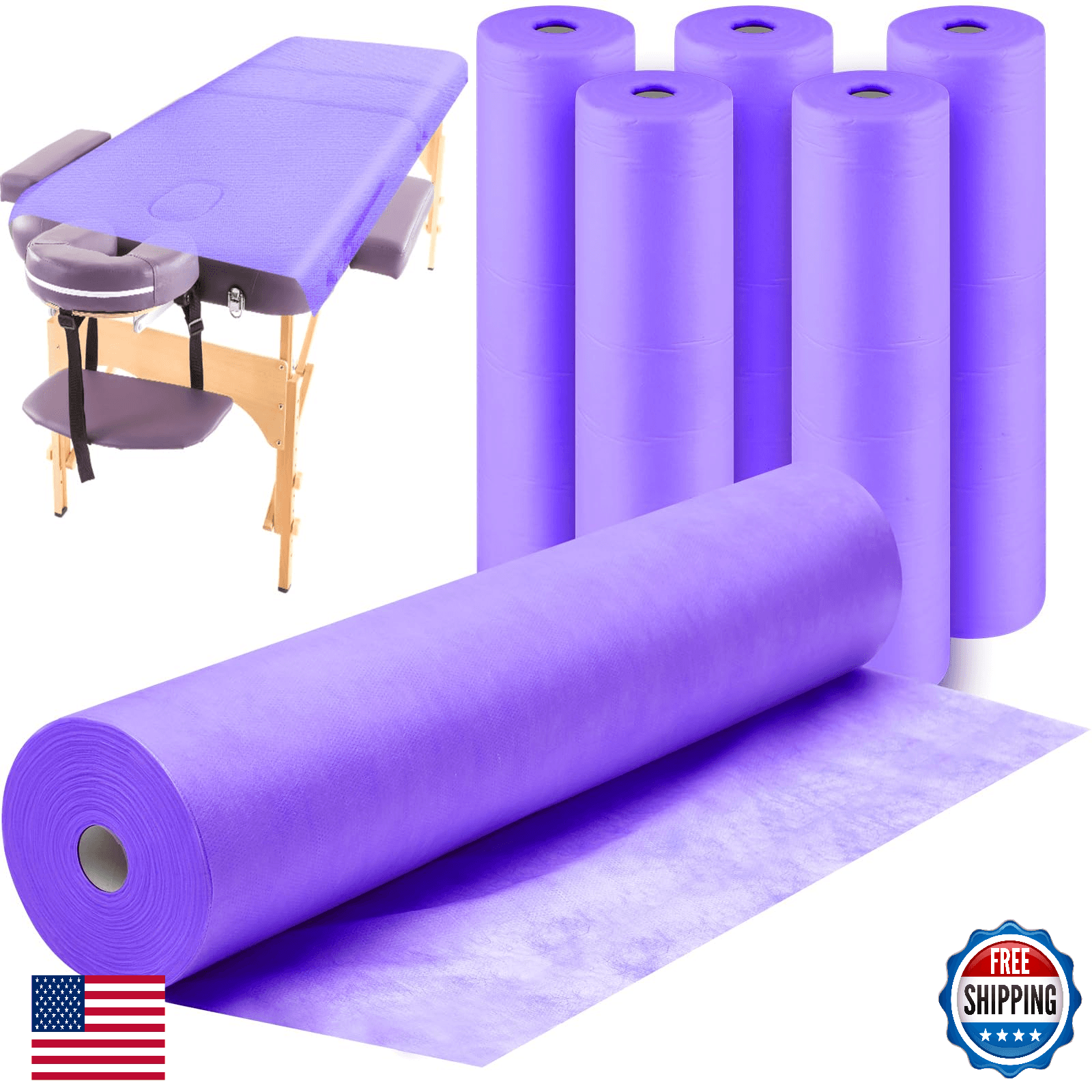 Tudomro 2 Rolls Disposable Non Woven Bed Sheets Massage Table Paper Covers Water - Image 1
