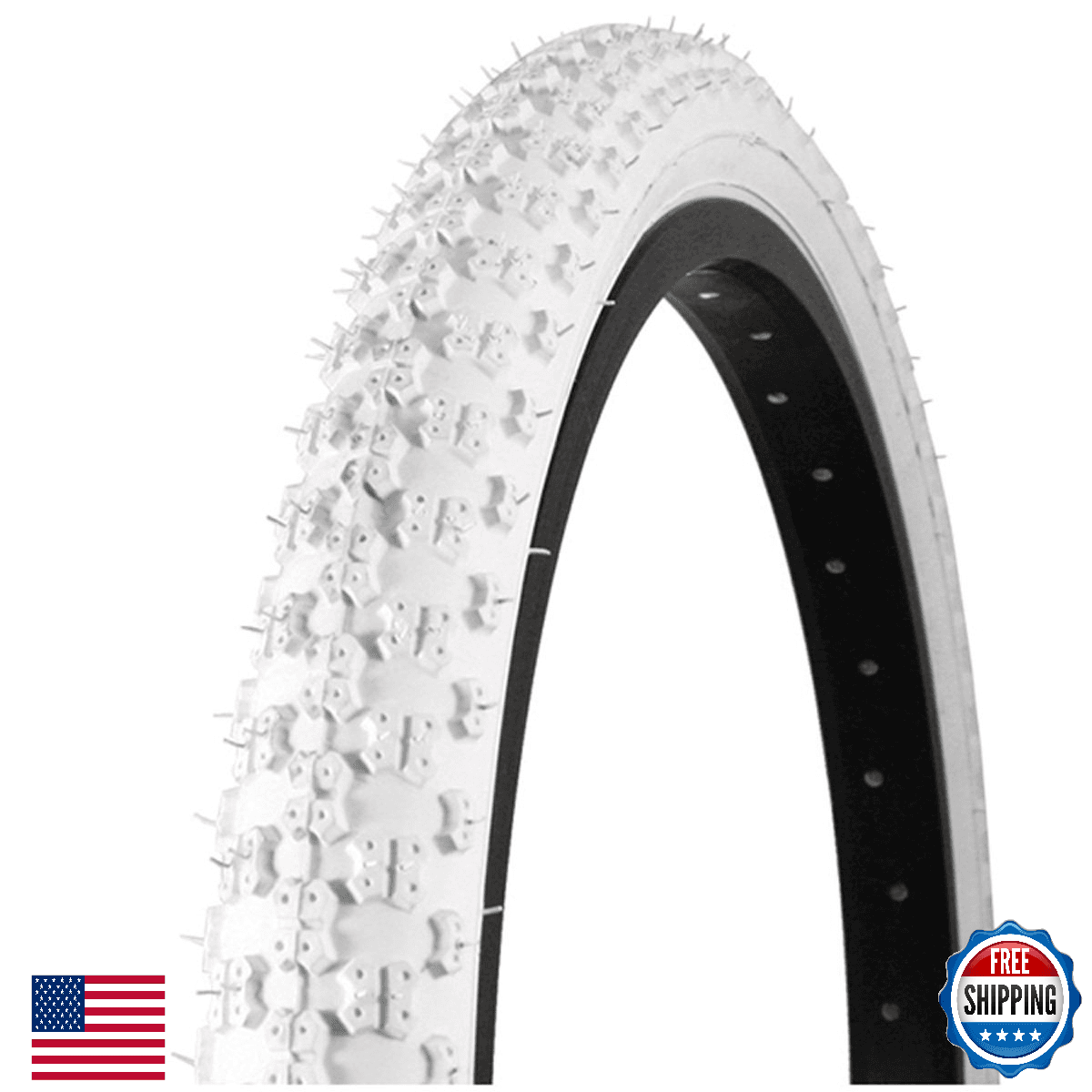 Kenda K50 20x2.125 BMX Wire Clincher Tire White Reflective 22TPI - Image 1