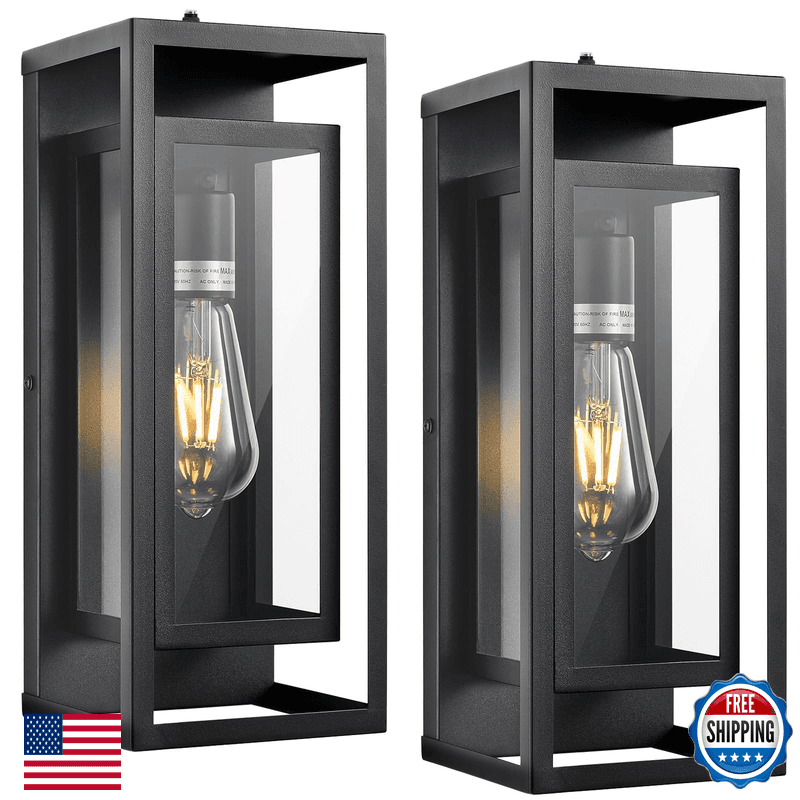 Aibisod 14 Outdoor Wall Lights Fixtures Dusk To Dawn Exterior Lighting Fixtures - Image 1