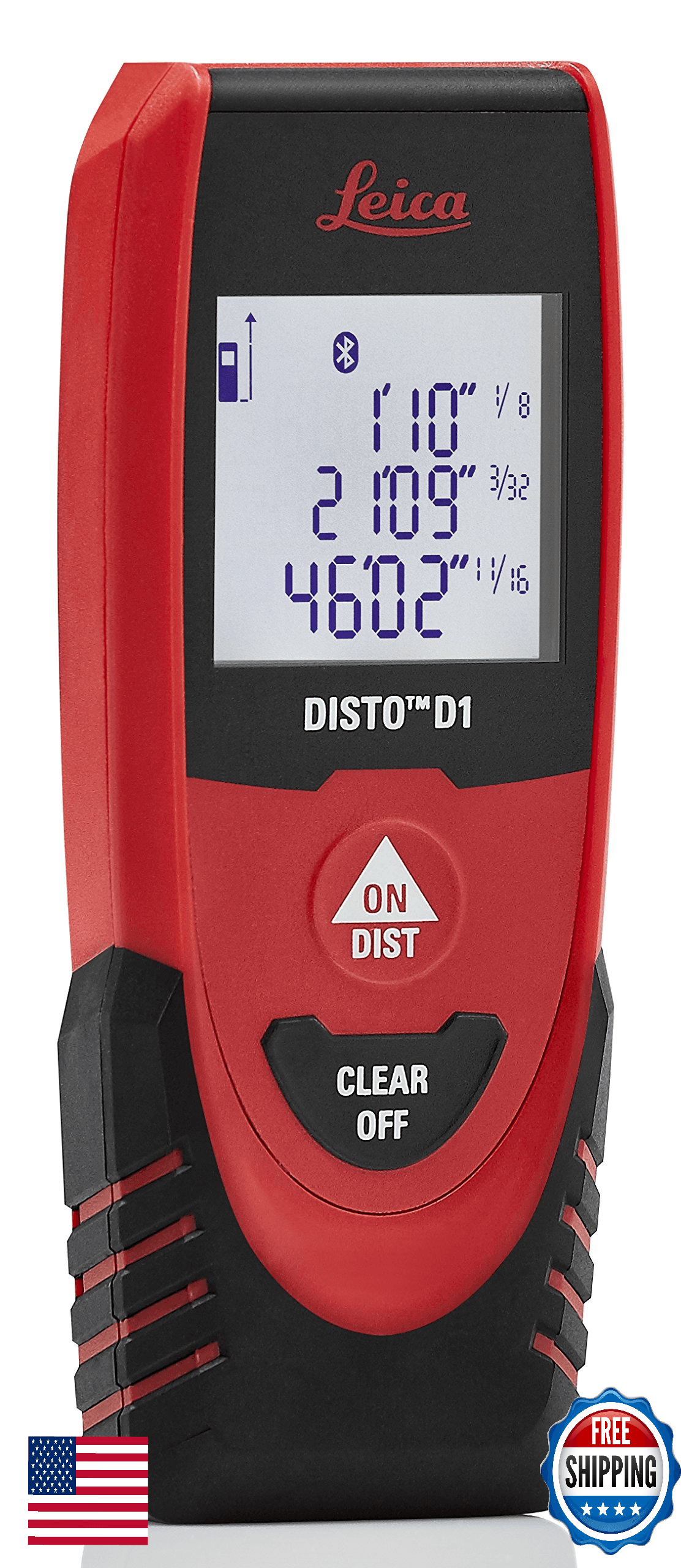 Leica Geosystems DISTO D1 120ft Laser Distance Measure with Bluetooth 4.0, Black - Image 1