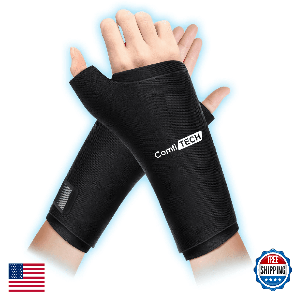 Comfitech Wrist Ice Pack Wrap - Hand, Thumb, Arm, Extended Coverage, Cooling Sle - Image 1