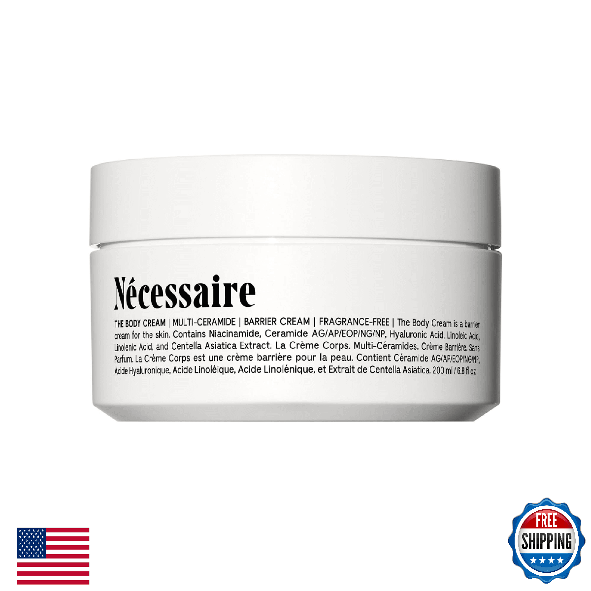 Nécessaire The Body Cream – Fragrance-Free Barrier Repair Body Moisturizer with - Image 1