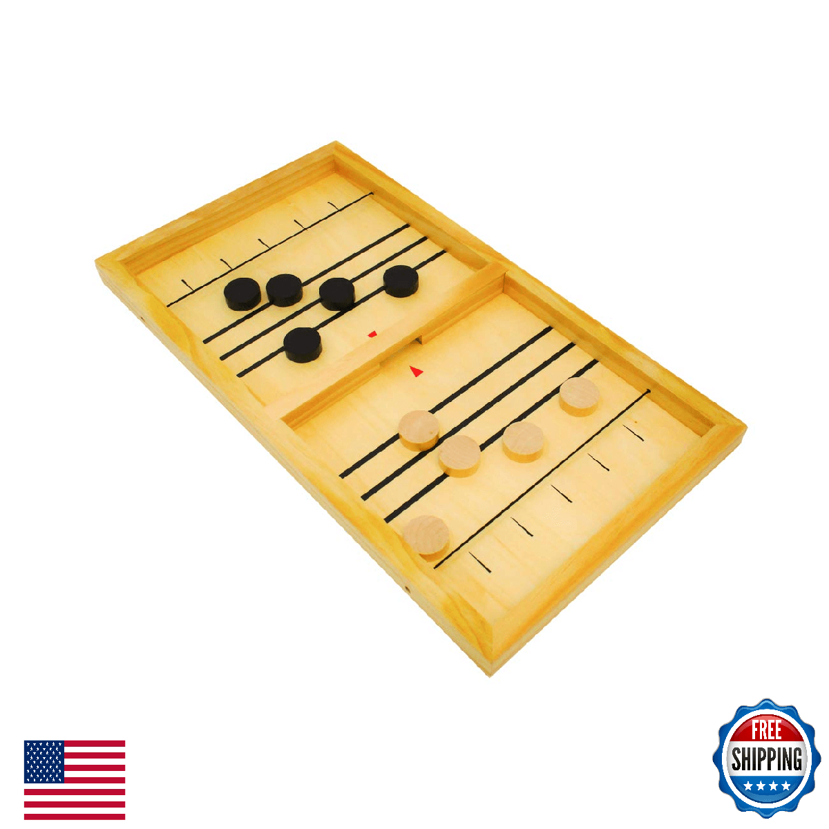 Trademark Innovations Tabletop Slingshot Hockey Game - Fast Pace Puck Board - Image 1