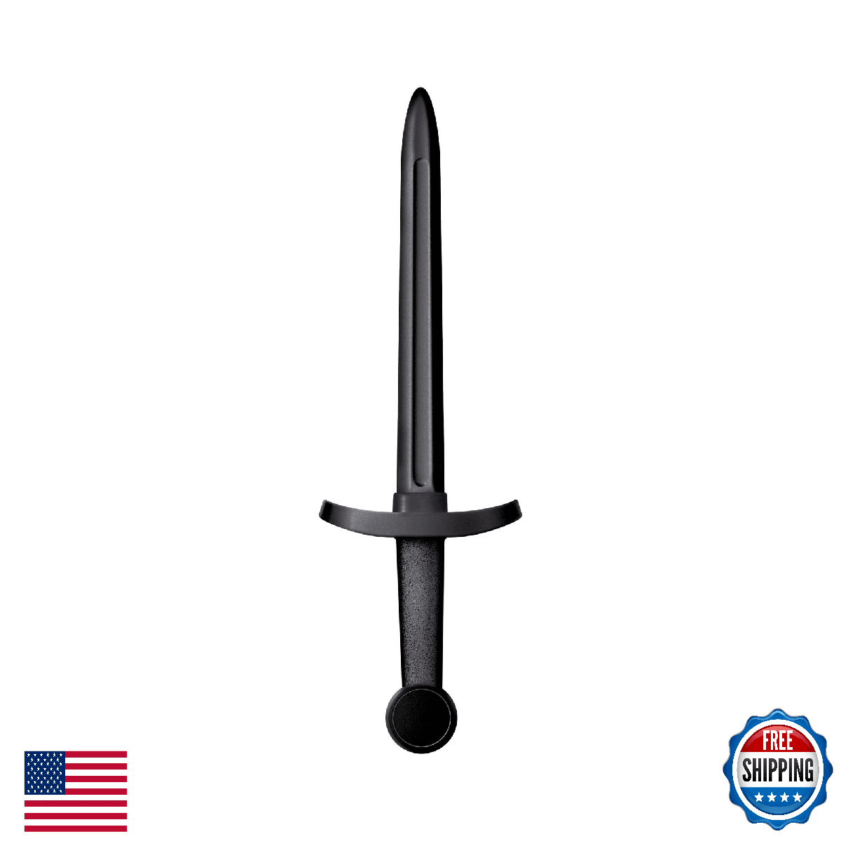 Cold Steel Training Dagger Polypropylene Blunt Black Practice Katana Wakizashi - Image 1