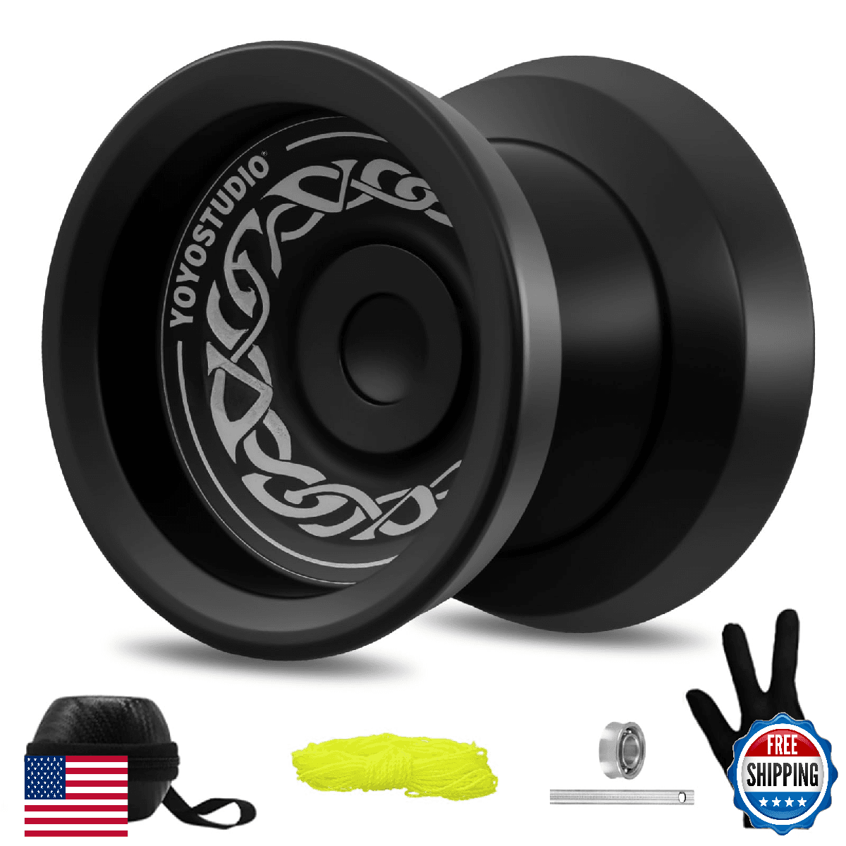 YOYOSTUDIO F25 Finger Spin Yoyo for Kids 8-12 and Adults, Dual Purpose Professio - Image 1