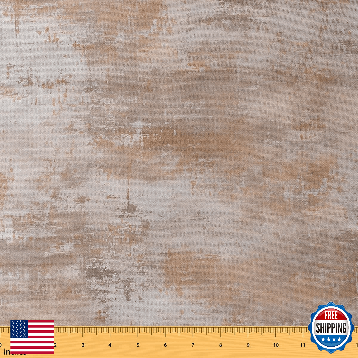 Erosebridal Ombre Gradient Beige and Grey Upholstery Fabric with Watercolor Tie - Image 1