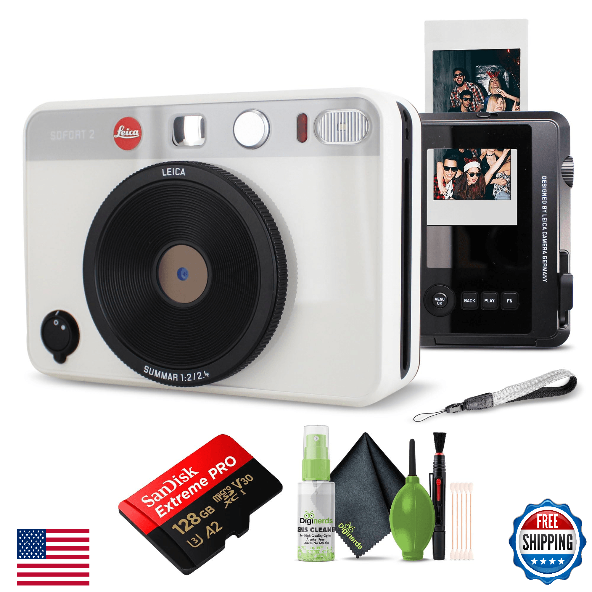 Leica Sofort 2 Hybrid Instant Camera (White) 19188 - Film & Digital Photo - Image 1