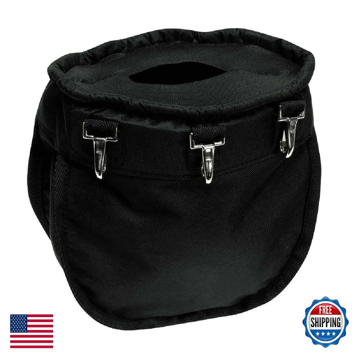 Weaver Leather Arborist Ditty Bag Black - Elastic Top, 630-Denier Nylon - Image 1