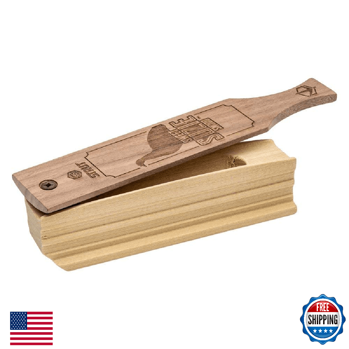 Hunters Specialties STRUT Suzie Snood Wooden Turkey Box Call - Poplar/Walnut - Image 1