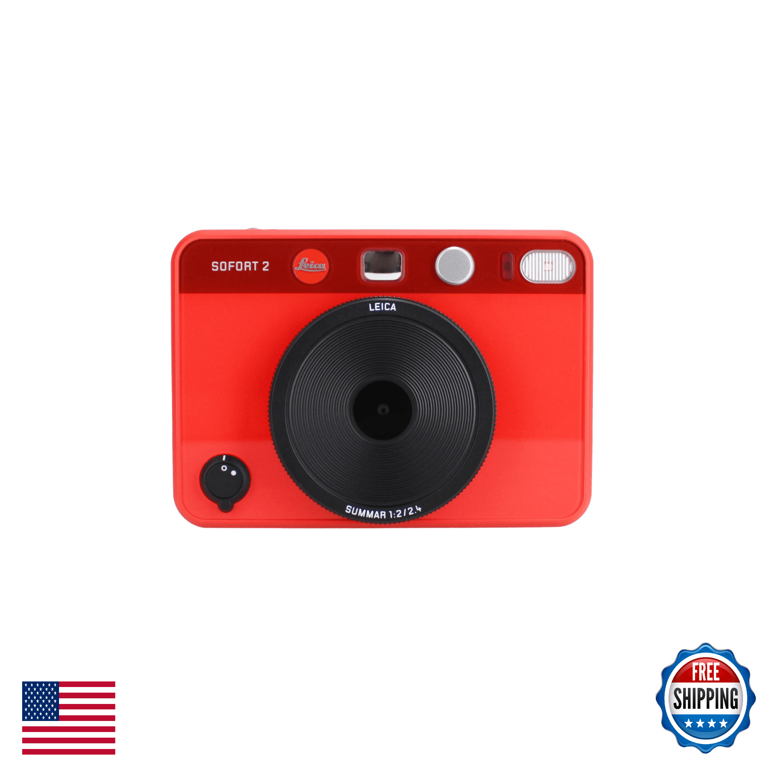 Leica Sofort 2 Digital/Instant Camera, LCD, Two Shutters, 10 Lens Effects (Red) - Image 1