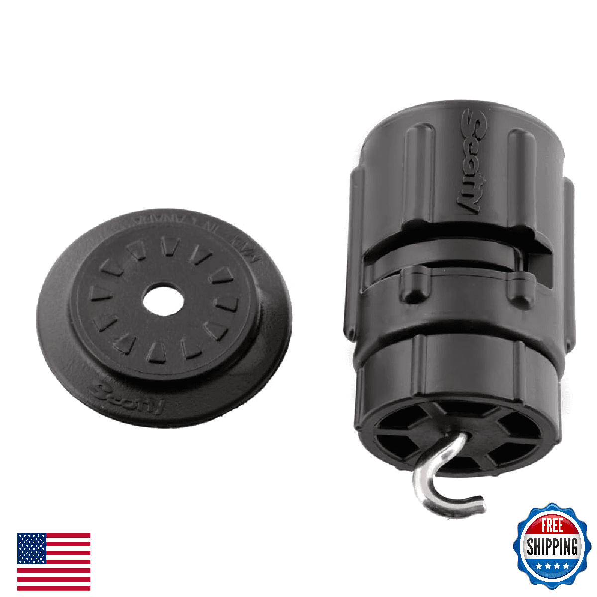 Scotty #436 Stand Up Paddle Board Leash Plug Adapter Black - SUP Gear-Head - Image 1