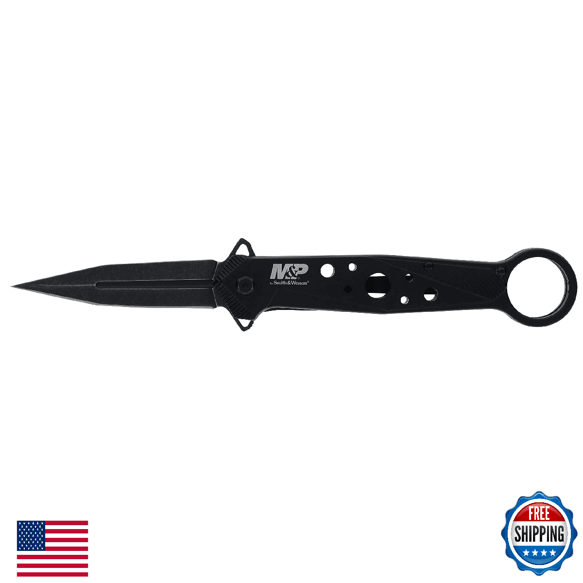 Smith & Wesson M&P Folding Spear Point Knife 8Cr13MoV Steel - Image 1