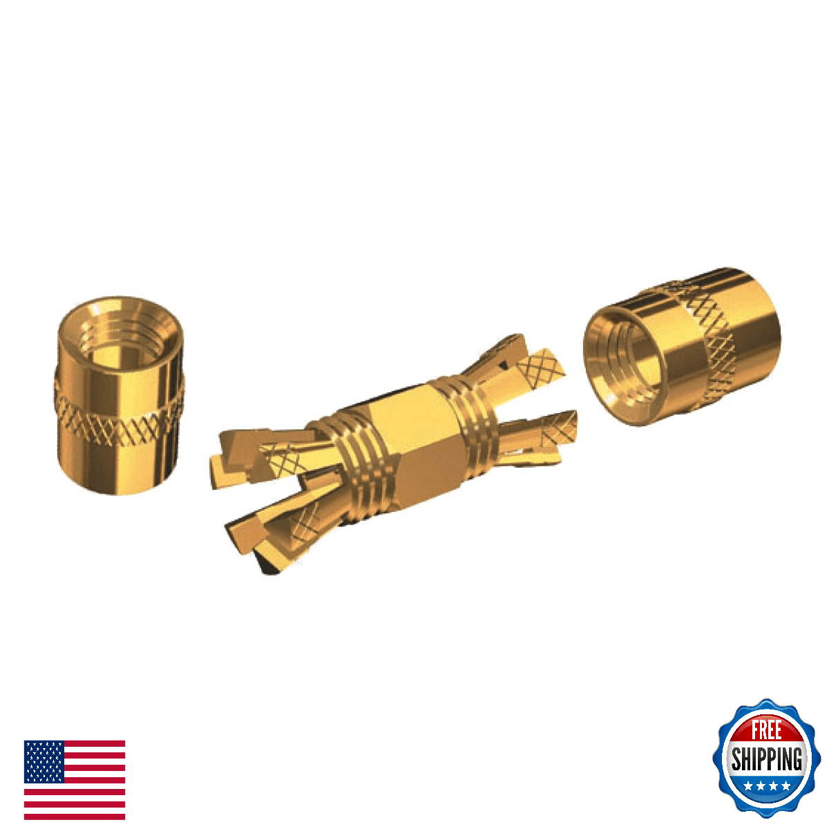 Shakespeare PL-258-CP-G Marine Center Pin Splice Connector Gold - Image 1