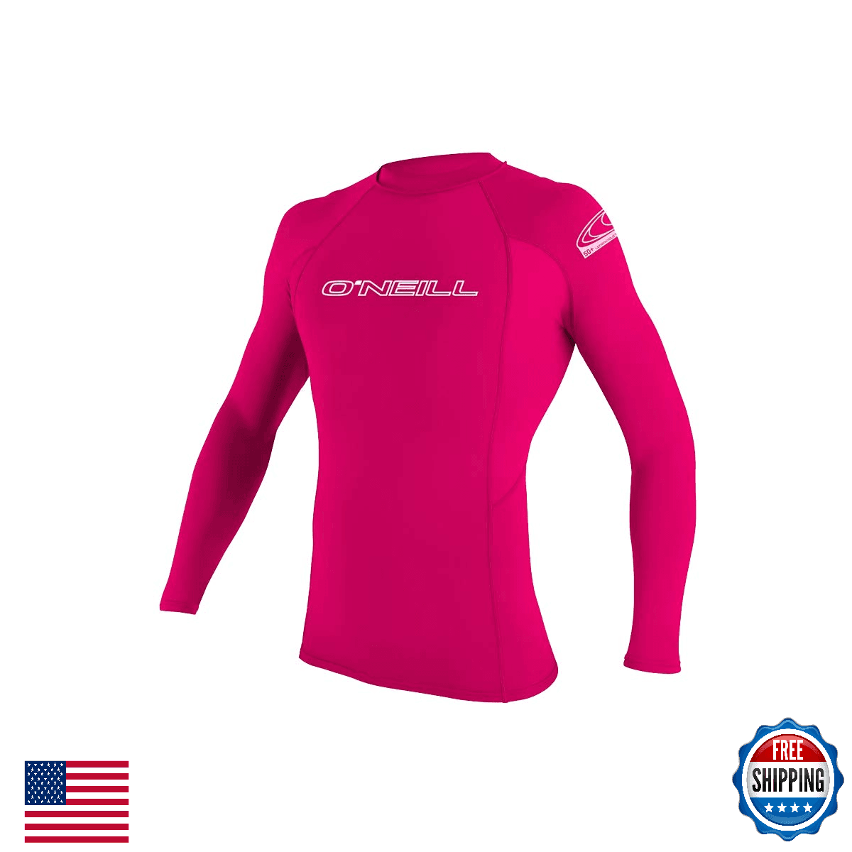 O'Neill Youth Basic Skins Long Sleeve Rashguard UPF 50+ Sun Protection - Image 1