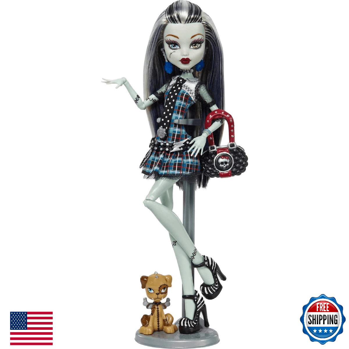 Monster High Frankie Stein Reproduction Doll Wearing Original Fashion & Shoes wi - Image 1