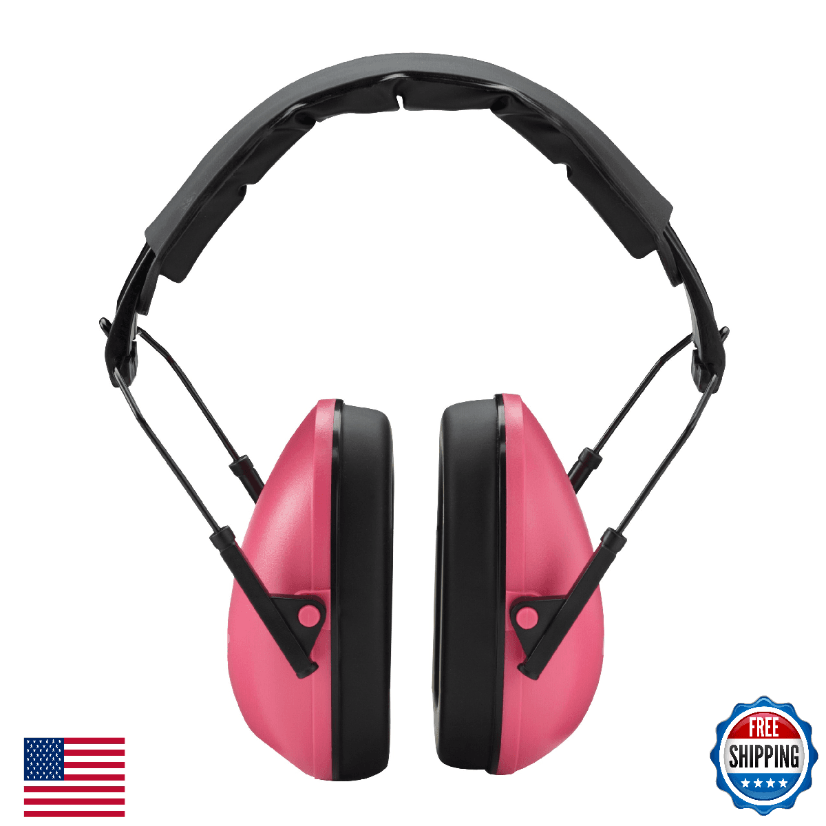 Champion Traps Slim Passive Ear Muffs - Pink Hearing Protection - Image 1