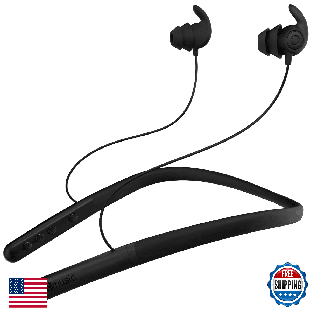 Hmusic HS88 Sleep Earbuds,Neckband Sleep Headphones Bluetooth 5.4,-30dB Noise Re - Image 1