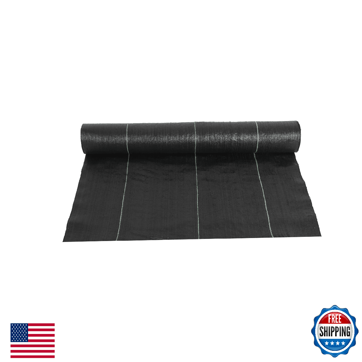 frperce 3ft x300ft Black Weed Barrier Landscape Fabric Heavy Duty 3.2OZ French D - Image 1