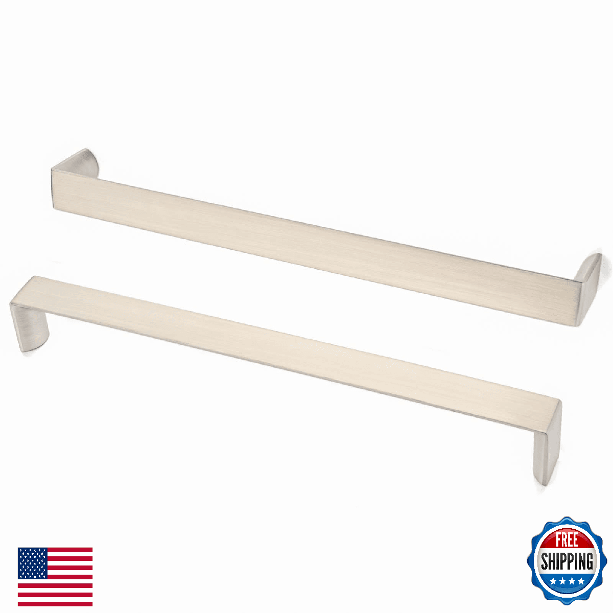 BEROSSA 6PK 8-4/5" Brushed Nickel Cabinet Pulls Handles 224mm Hardware - Image 1
