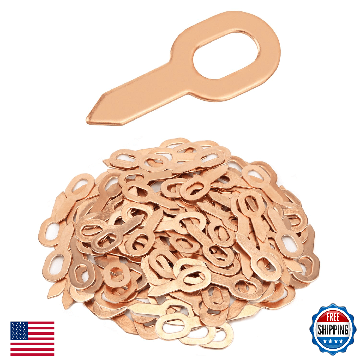 QWORK Dent Puller Rings 200 Pcs Metal Shrink Repair Washer for Panel Welder Spot - Image 1