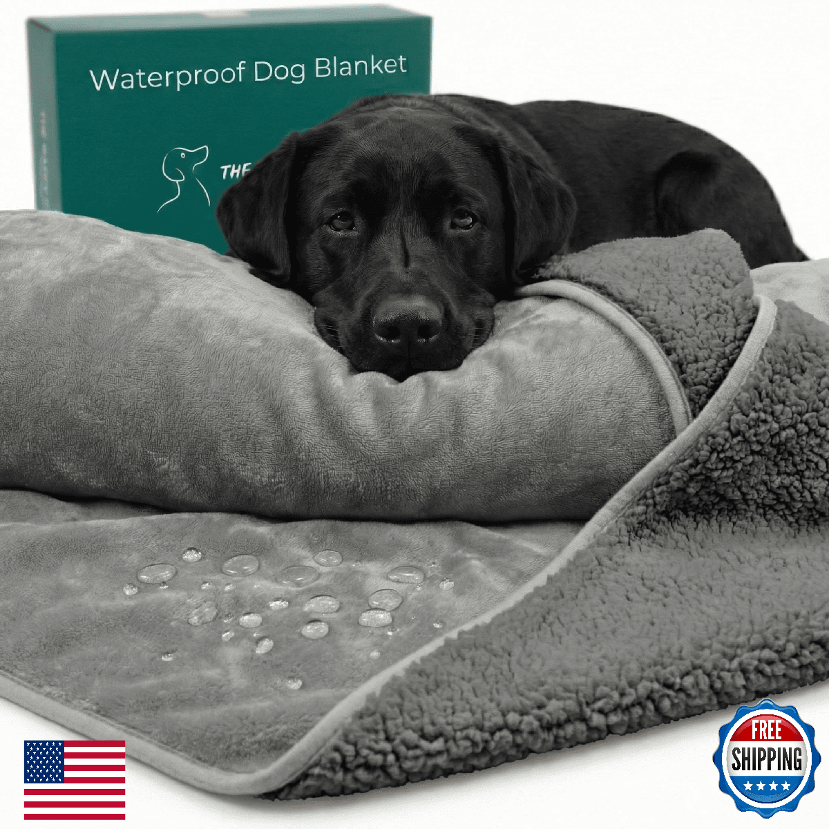 Waterproof Dog Blanket for Couch – AATCC 127 Tested DryGuard Core™, Premium Thic - Image 1