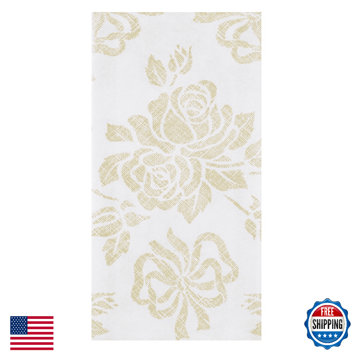Hoffmaster 856520 Linen-Like Guest Towel 1/6 Fold Gold Prestige Case 500 - Image 1