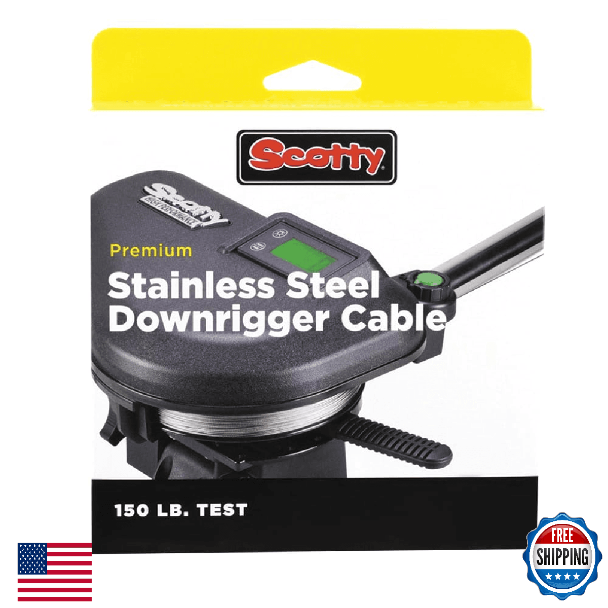 Scotty #1000K Premium Stainless Steel Replacement Downrigger Cable Kit 200ft - Image 1
